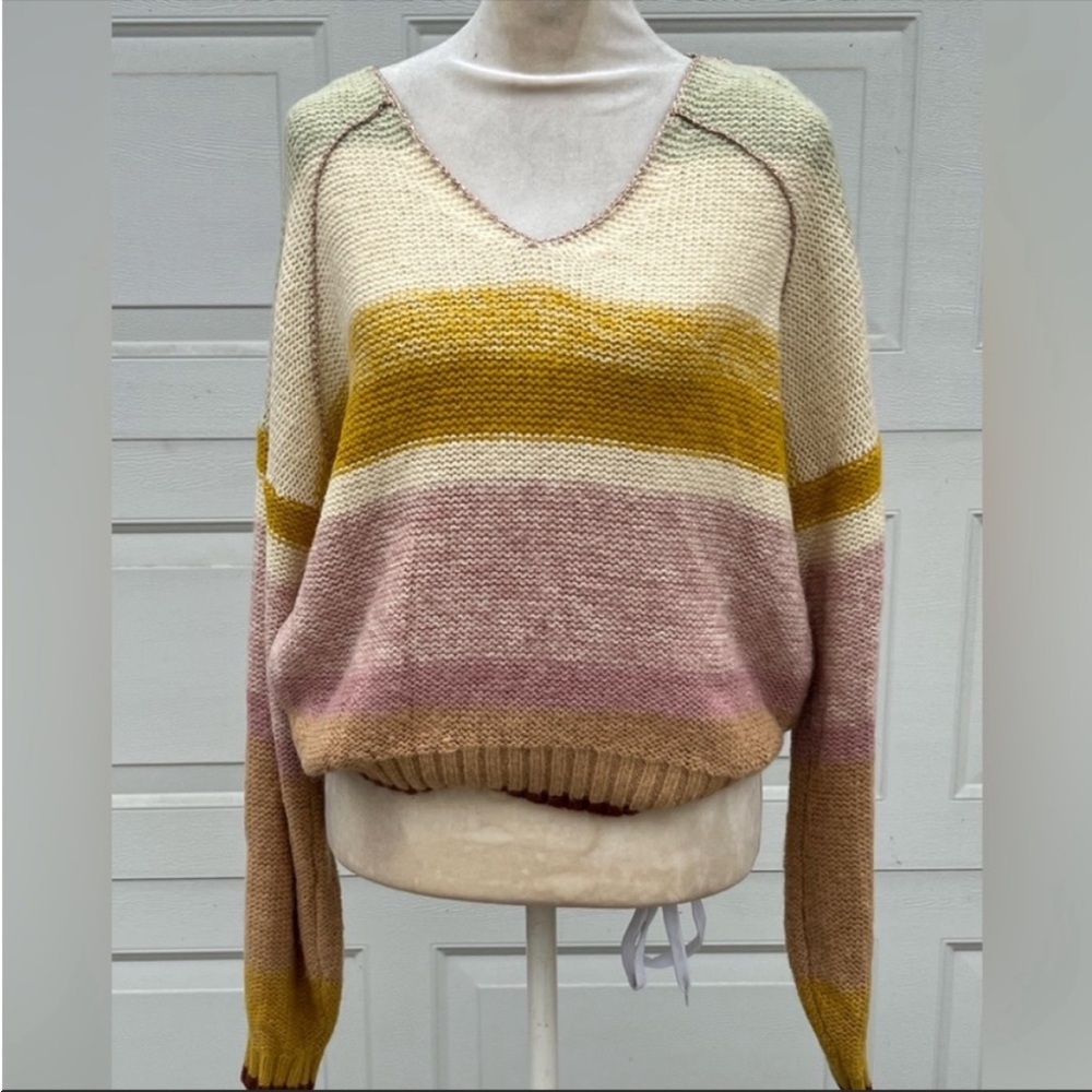 Women by Anthropologie sweater V-neck long sleeves XS